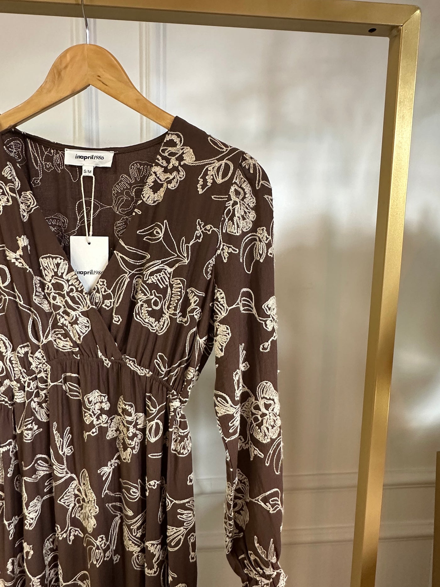 Dress print 5763 Brown