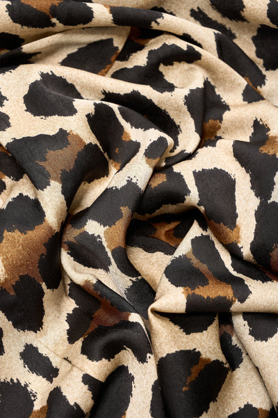 Dress woven satin print EX32-25791 Coconut
