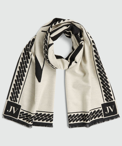 Sjaal Lana JV-2508-1807 Black cream
