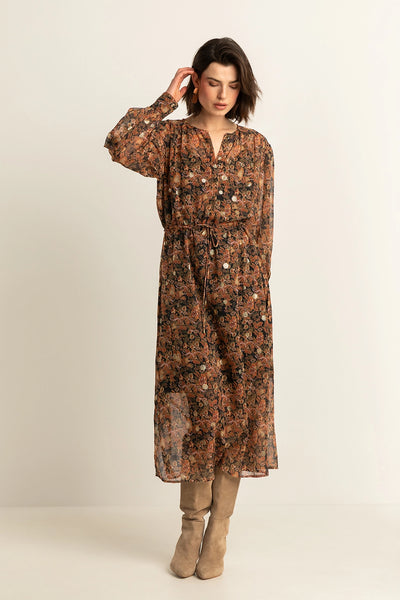 Dress chiffon print EX32-25965 Pepper