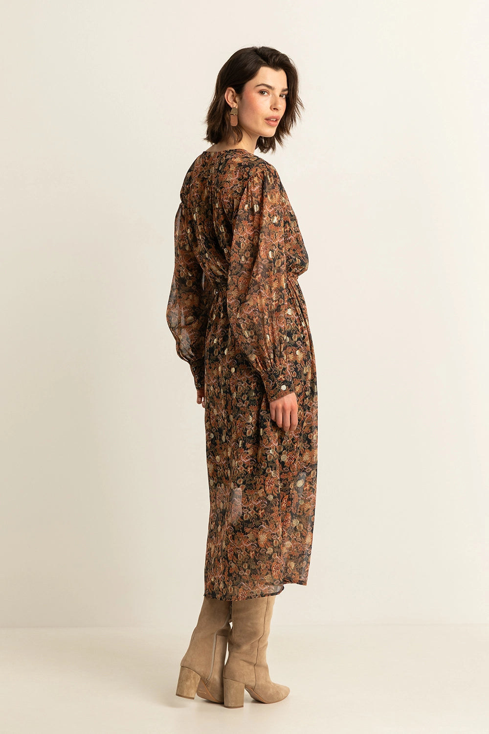 Dress chiffon print EX32-25965 Pepper