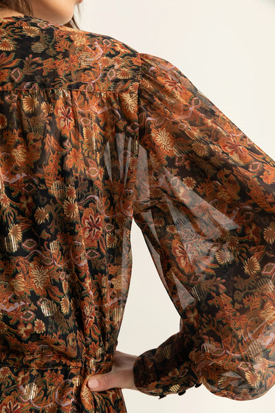 Dress chiffon print EX32-25965 Pepper