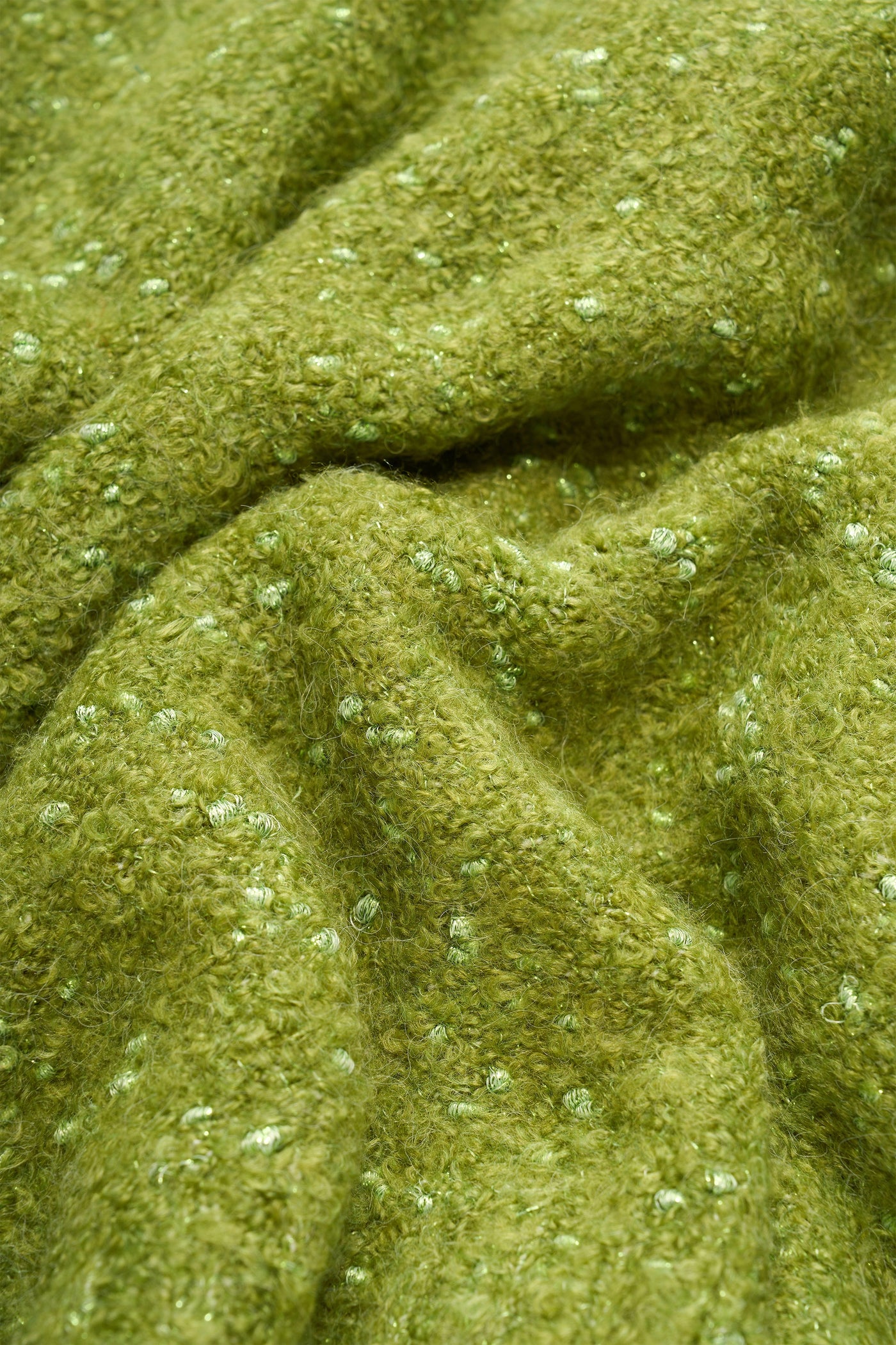 Cardigan boucle metallic EX12-251095 Groen