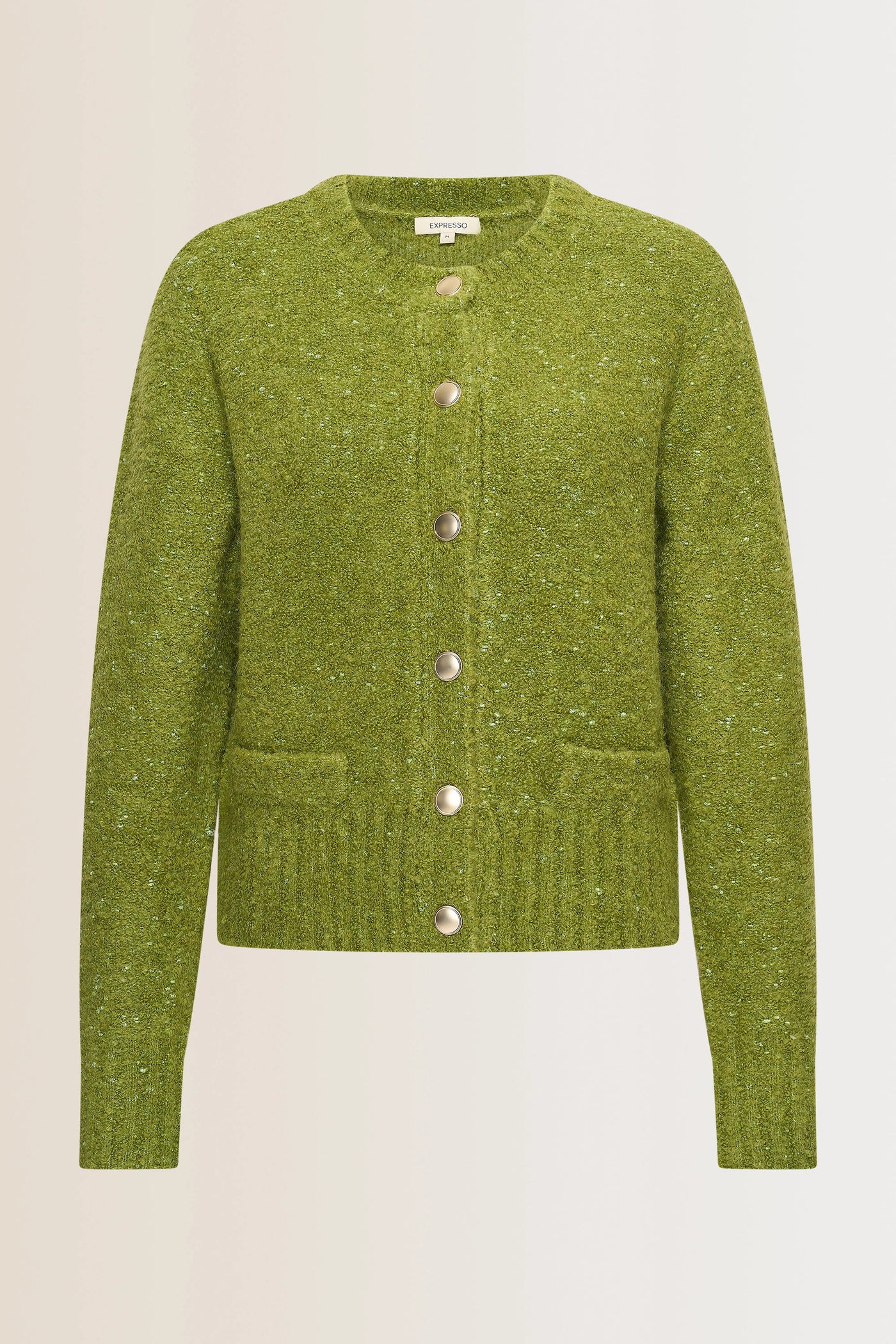 Cardigan boucle metallic EX12-251095 Groen