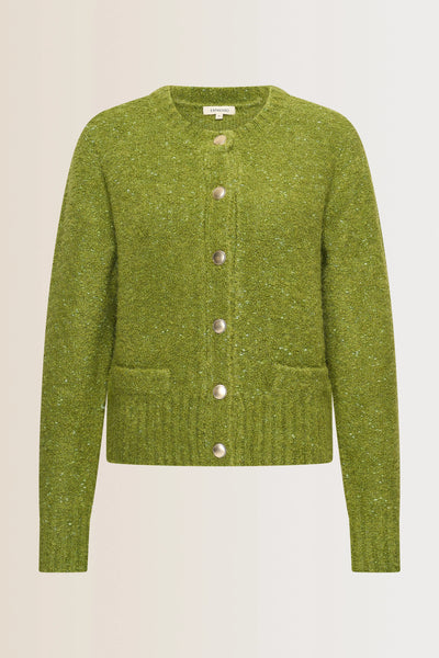 Cardigan boucle metallic EX12-251095 Groen
