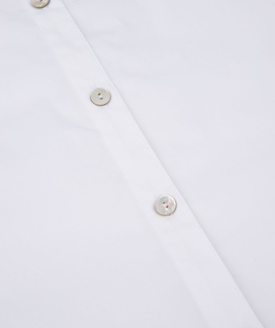Blouse elasticated slv poplin F22.14539 White