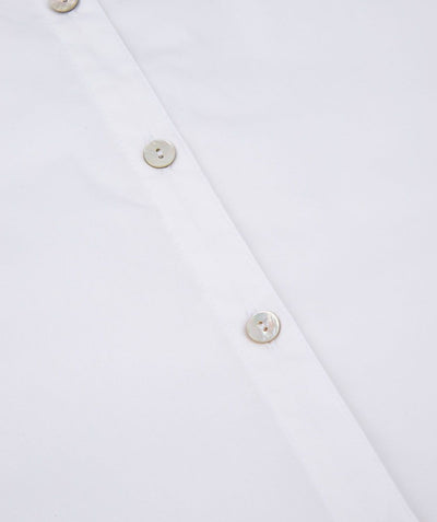 Blouse elasticated slv poplin F22.14539 White