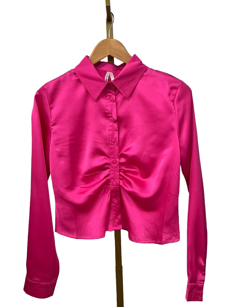 Blouse satin 19449JC Fuchsia