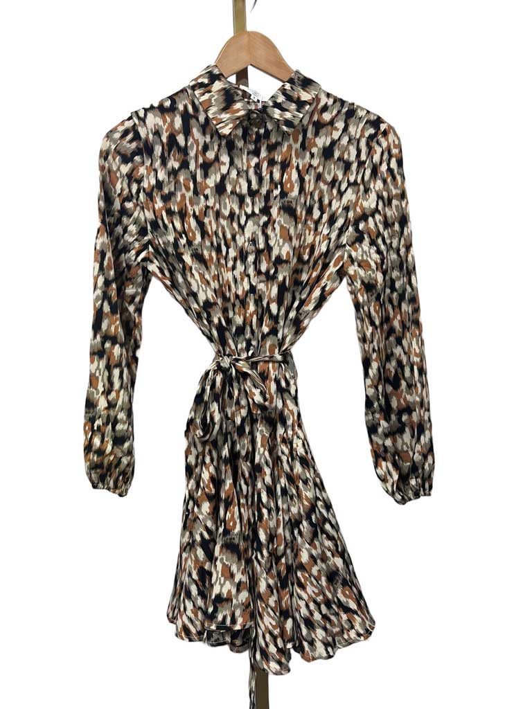 Dress klokkend M292 Brique