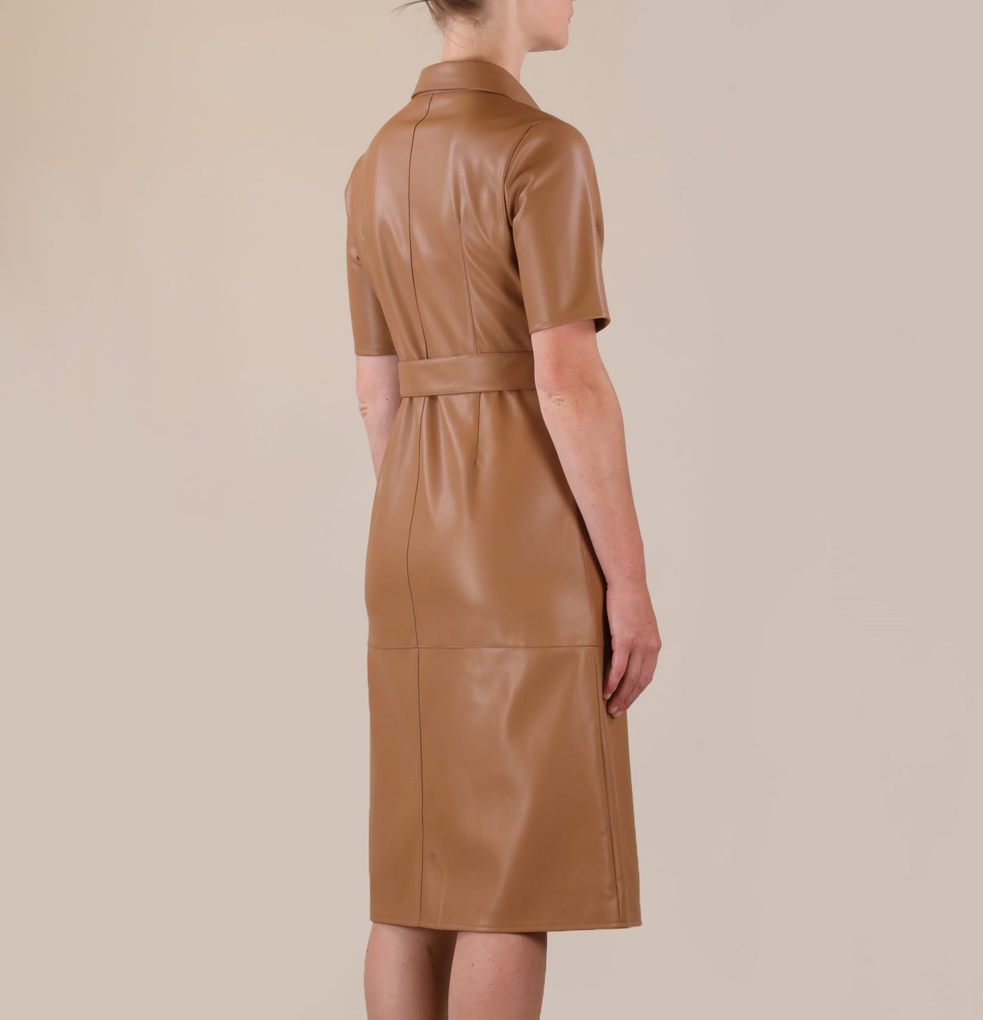 Dress leatherlook  Pacey.750S21 Toasted nut