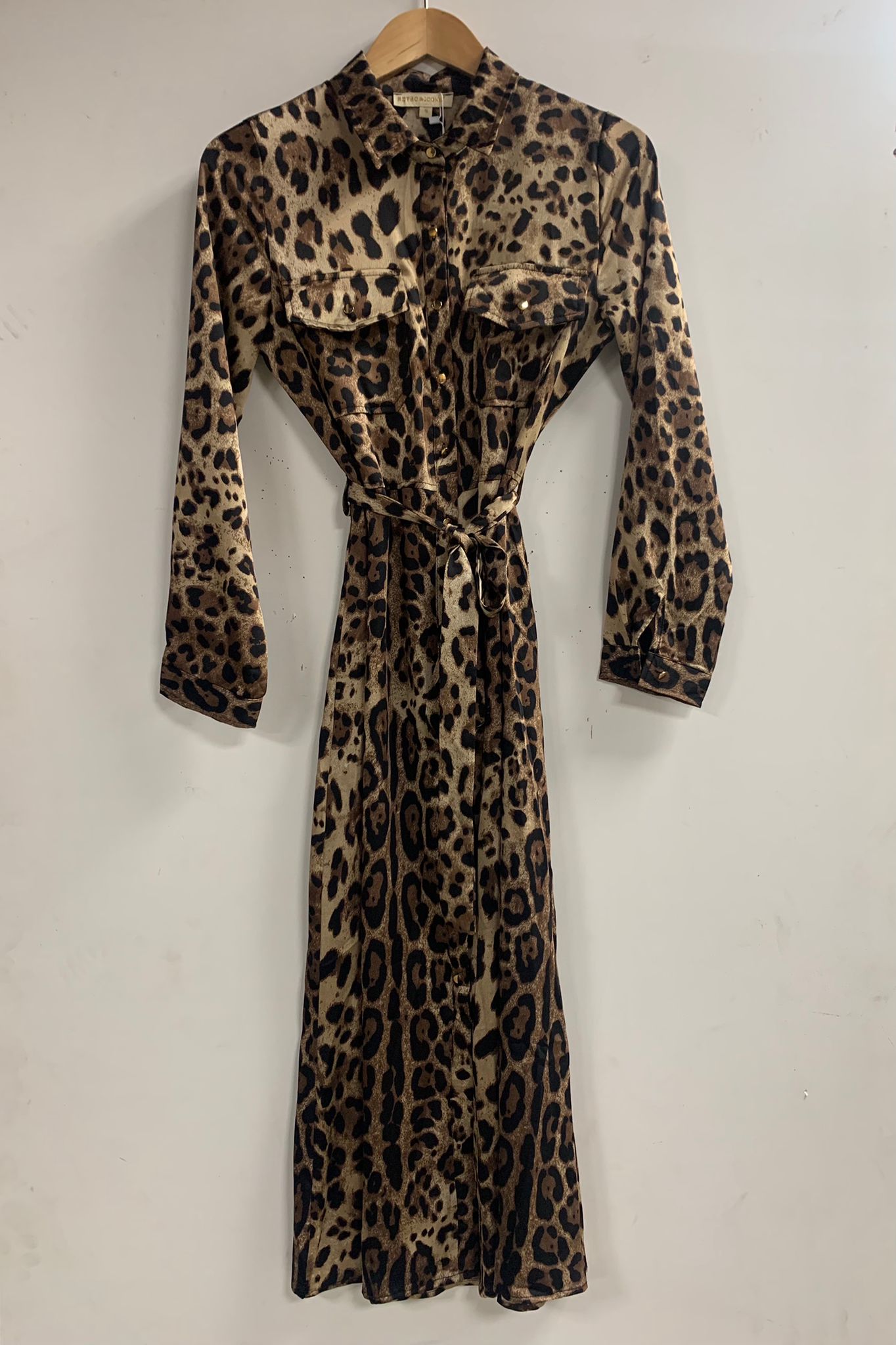 Dress maxi tijgerprint D-248-5 Brown