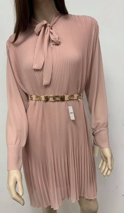 Dress plisse met strik CT-20390 Roze