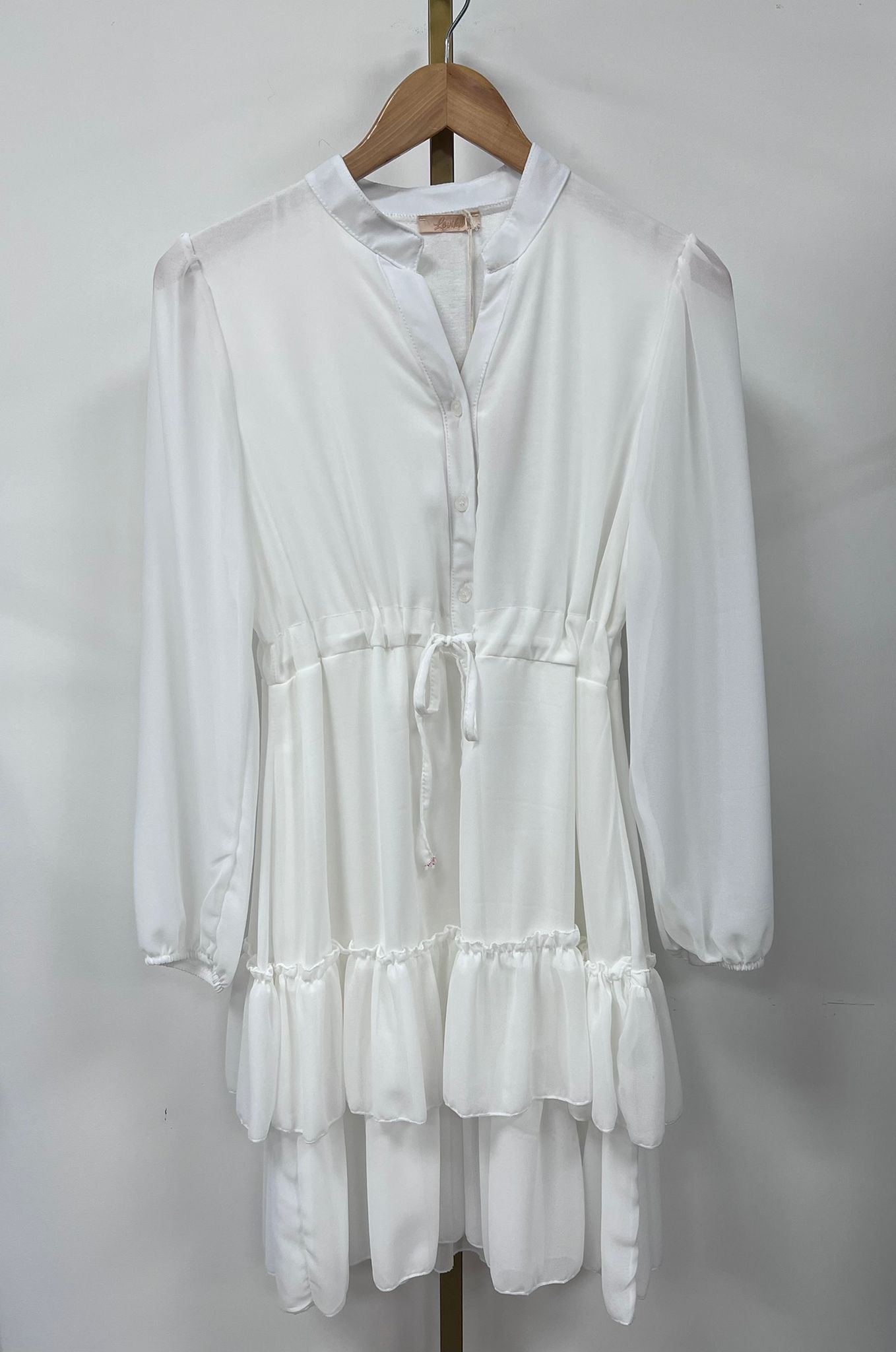 Dress ruffle 86789 Off-white
