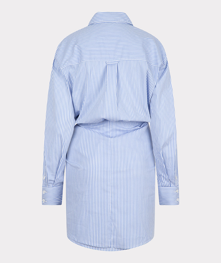 Dress wrap over striped cotton SP23.16016 Offwhite/blu