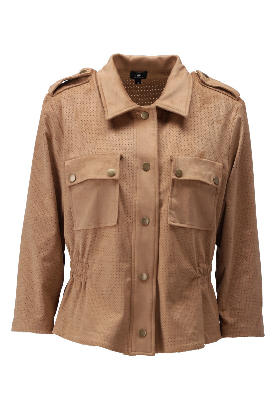 Jacket suede look  W900 Indian tan