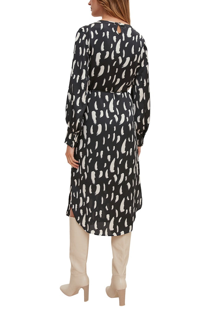 Jurk comma print 2122157 Zwart