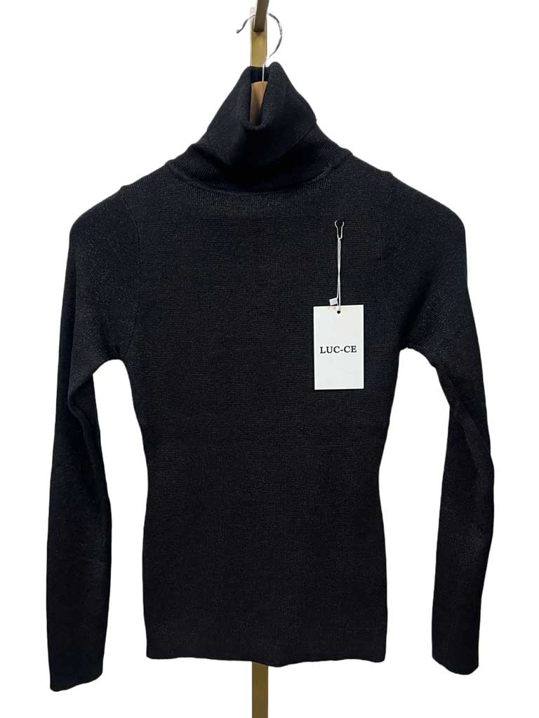 Kolltruitje glitter Y3722 Zwart