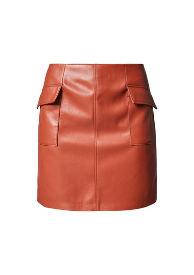 Skirt comma leather 601.10.109.19.190 Cinnamon