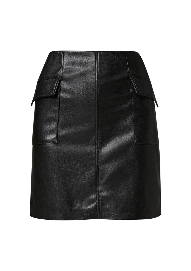 Skirt comma leather 601.10.109.19.190 Zwart