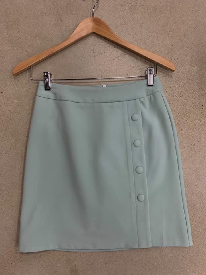 Skirt met knopen  23478 Mint groen