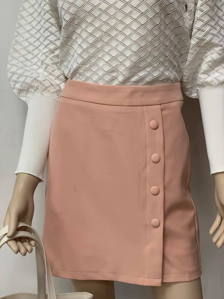 Skirt met knopen  23478 Roze