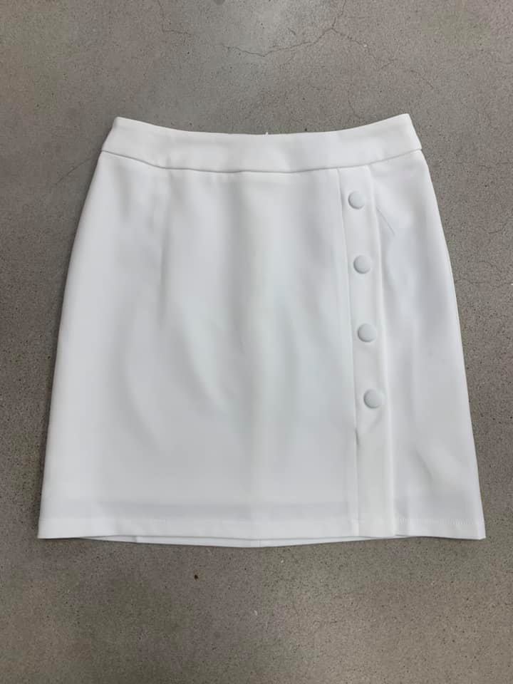 Skirt met knopen  23478 Wit