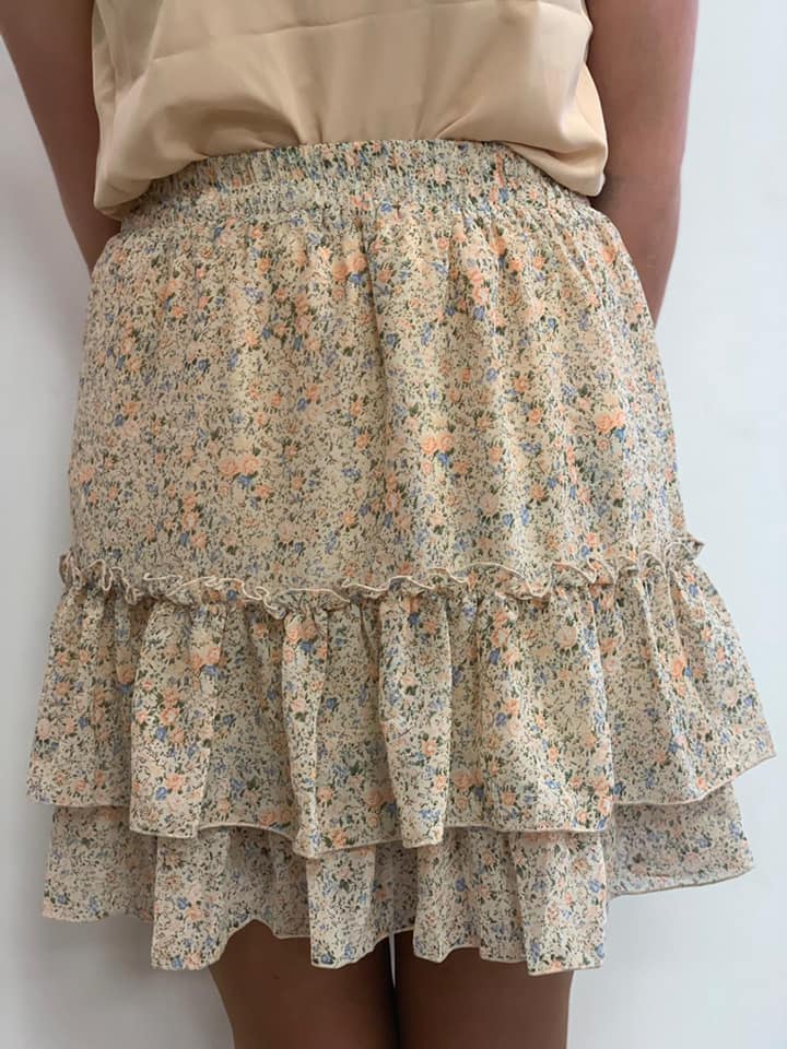 Skirt met print 8186 Zalm
