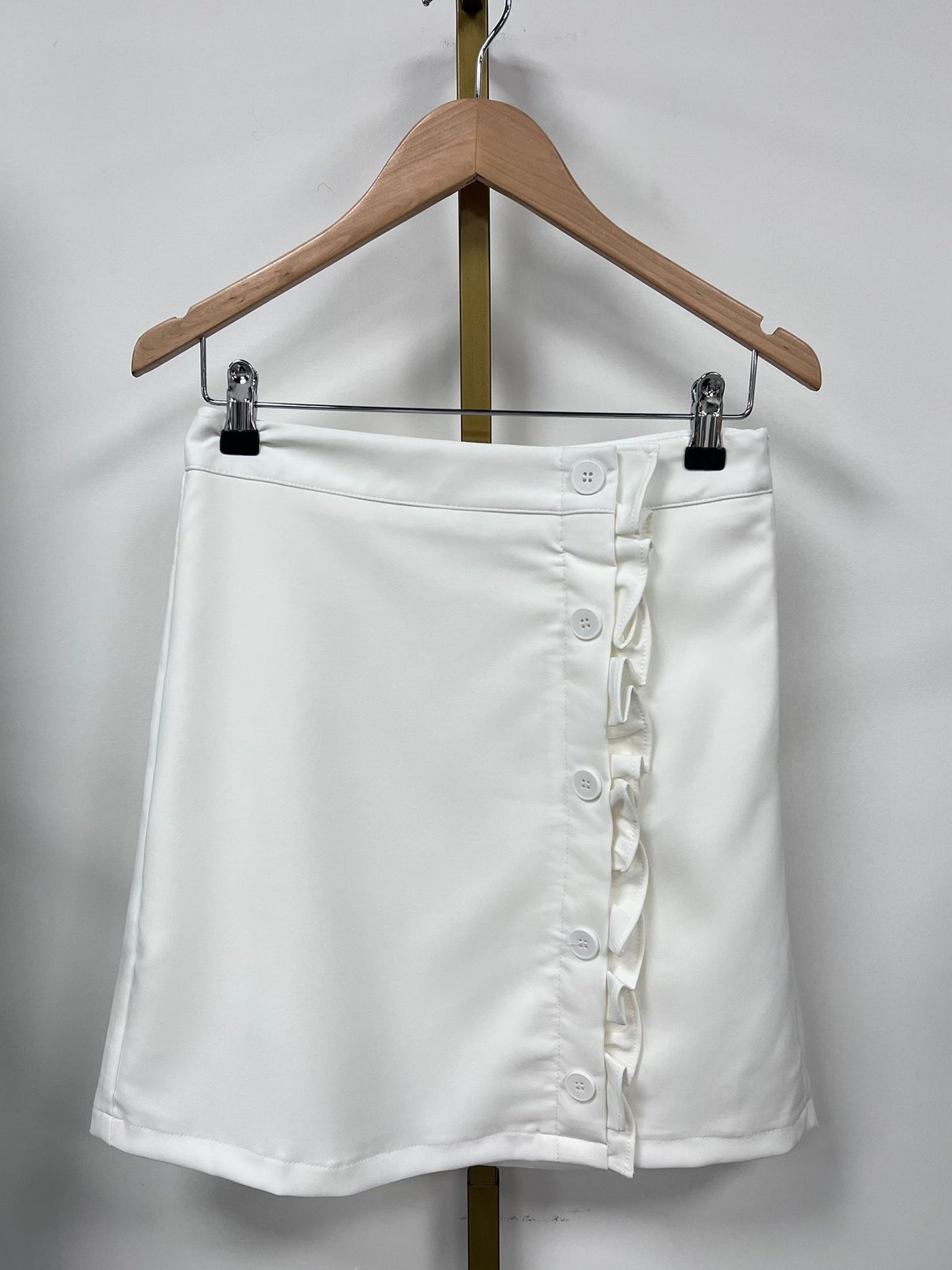 Skirt met ruffle SK836 Off-white