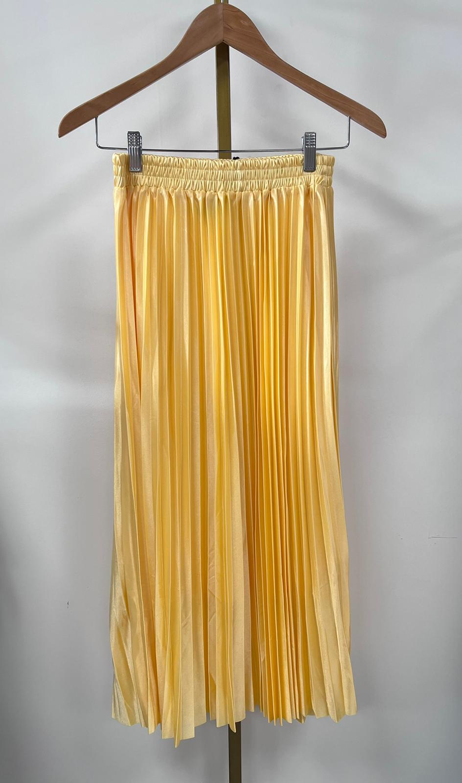 Skirt plisse  S8201 Geel