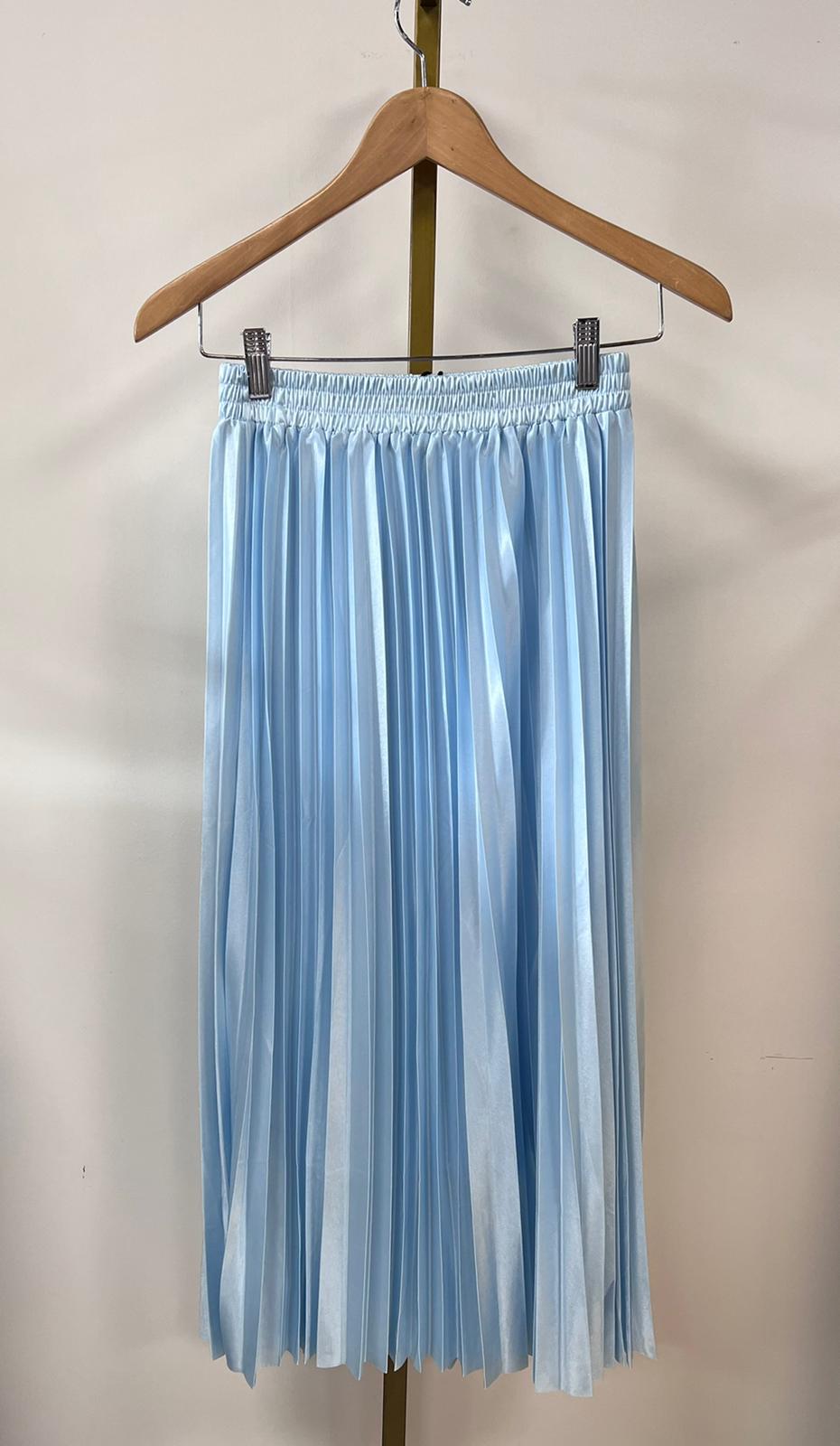 Skirt plisse  S8201 Lichtblauw