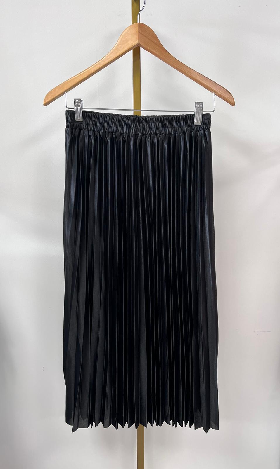 Skirt plisse  S8201 Zwart