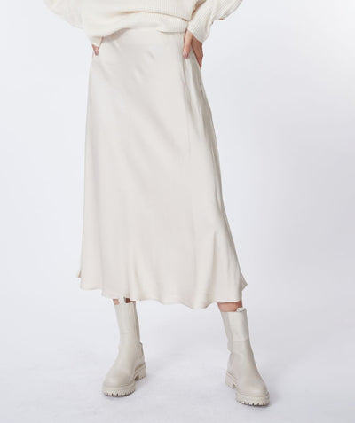 Skirt sateen solid  F22.14531 Biscuit