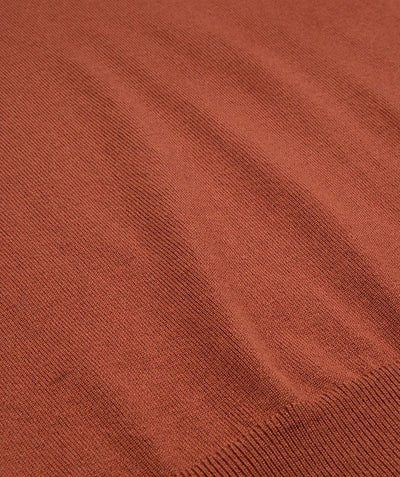Sweater gathering schoulder F22.07506 Copper brown