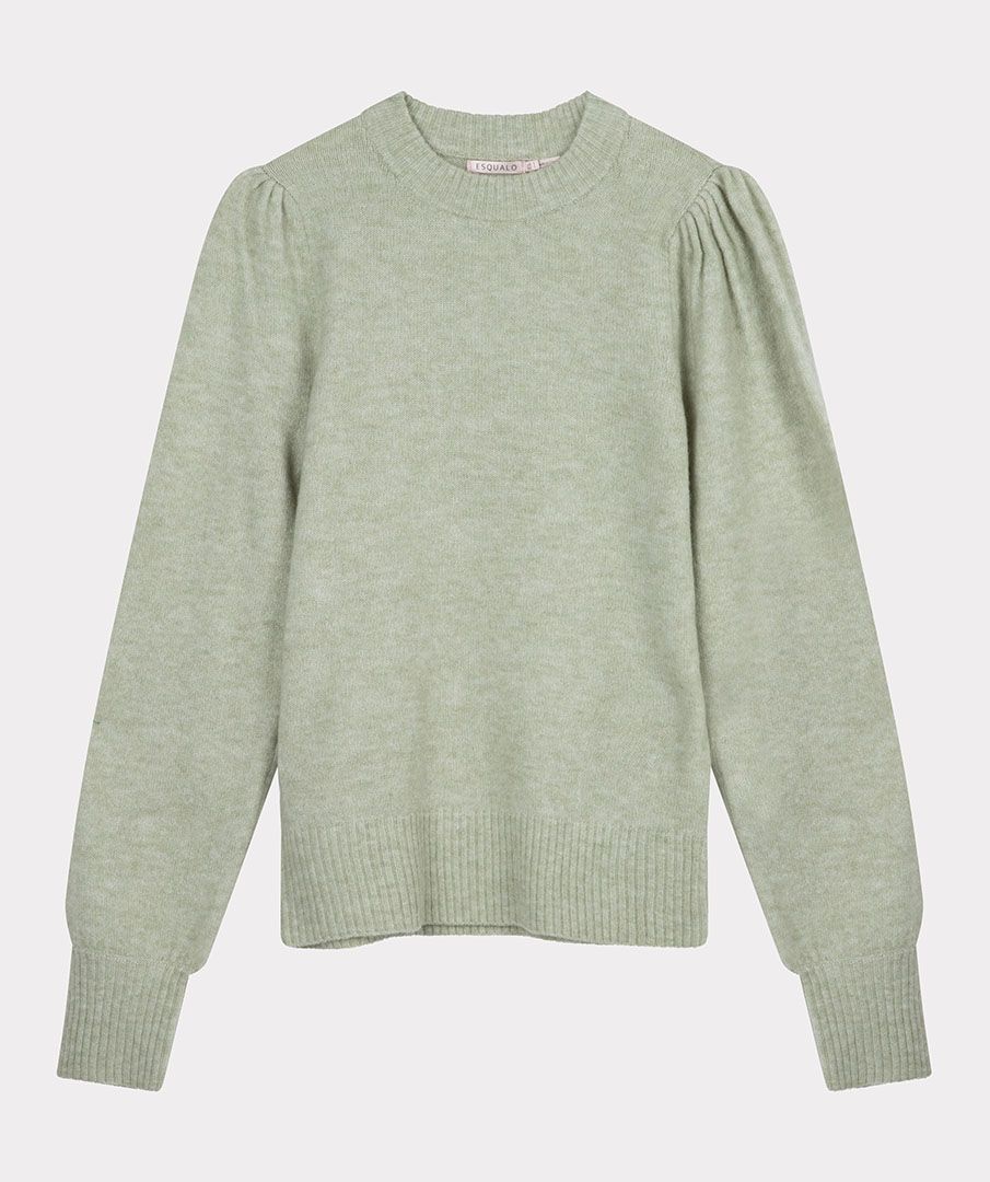 Sweater gathering schoulder F22.07544 Light green