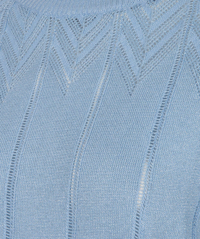 Sweater neck lurex fancy SP23.31001 Blue