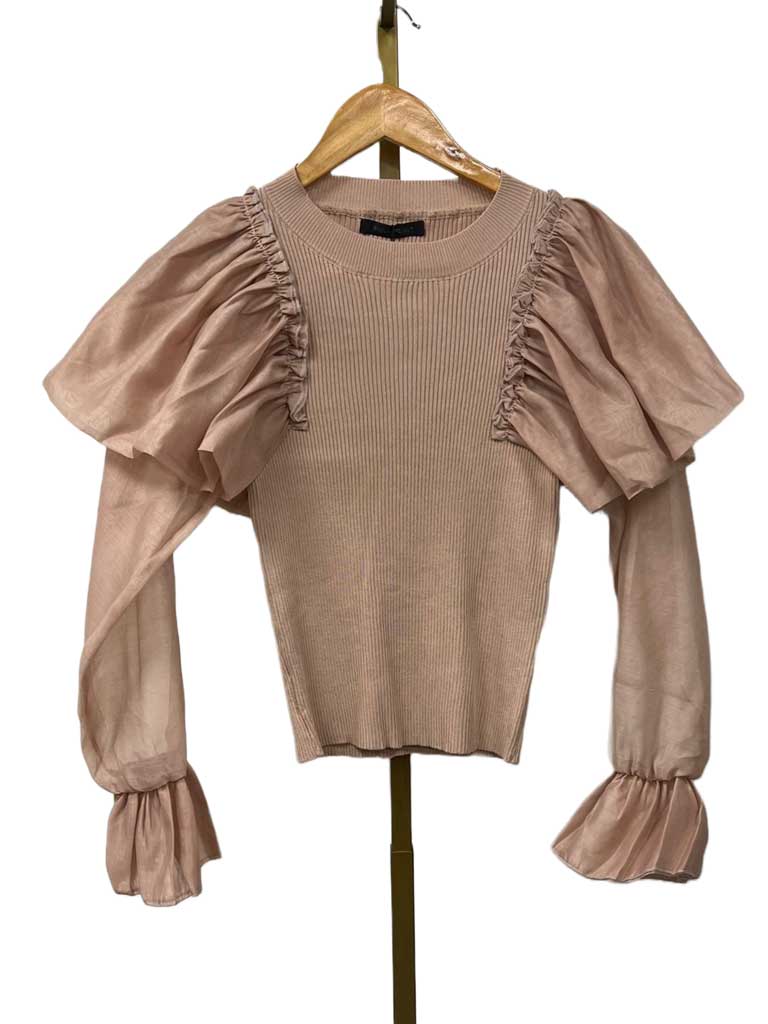Truitje chiffon mouw 600 Roze