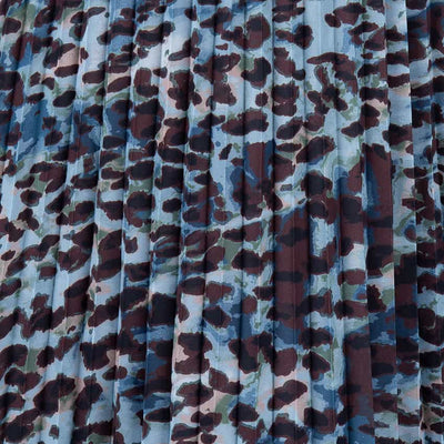 Skirt plisse animal print W21.06702 Blauw