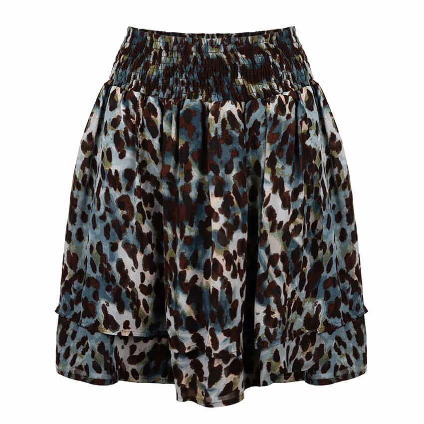 Skirt smock animal print W21.06703 Blauw