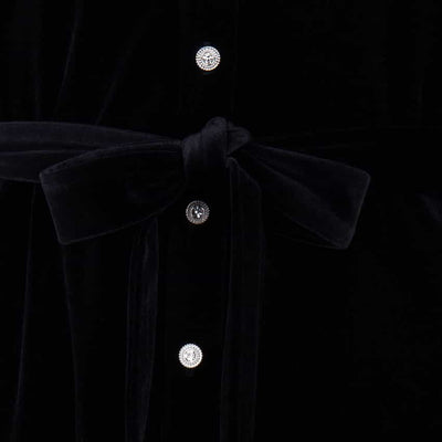 Dress velvet  W21.30720 Zwart