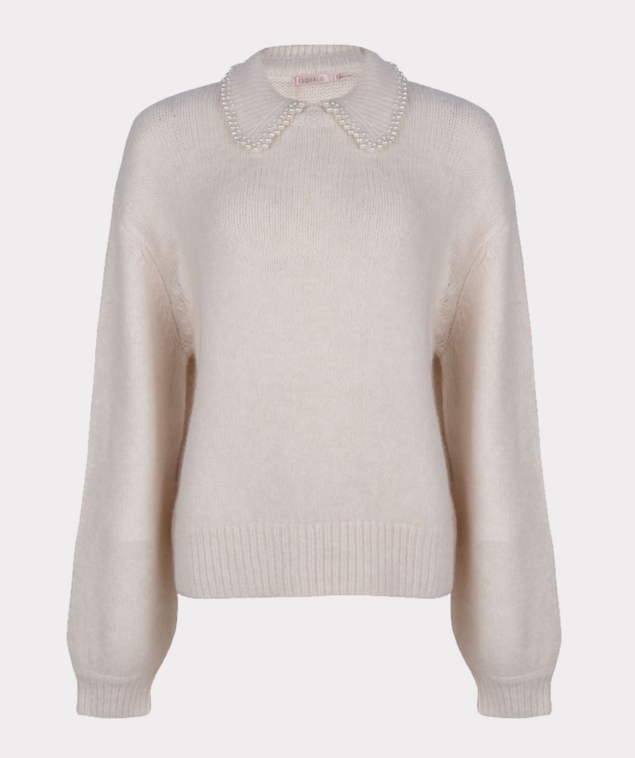 Sweater collar beads W21.03721 Off-White